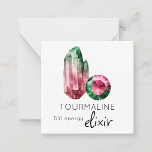 Cartão De Notas *~* TOURMALINE Elixir Crystal AP64 Flat Note Card