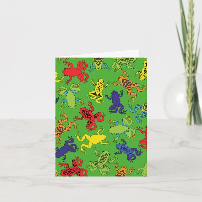 Cartão De Notas Tree Frogs Cute Kid's Stationary Cards (Frente)