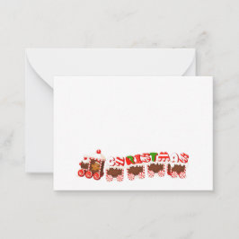Cartão De Notas trem de Natal