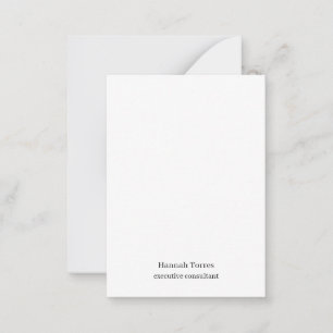 Cartão De Notas Trendy Black & White Plain Creative Modern