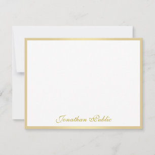 Cartão De Notas Trendy Freehand Script Elegante Professional