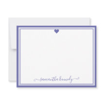 Trendy Girly Chic Periwinkle Heart Name