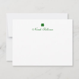 Cartão De Notas Trevo Verde Personalizado