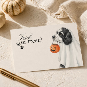 Cartão De Notas Trick or Treat Labradoodle Cachorro Halloween