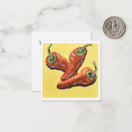 Cartão De Notas Trío de Pimenta Chili Vermelha