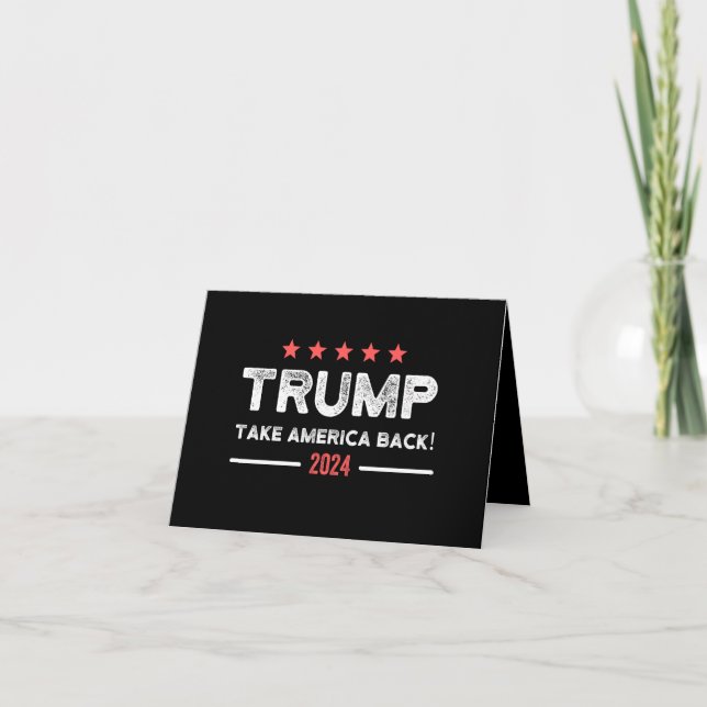 Cartão De Notas Trump 2024 Take America Back (Frente)