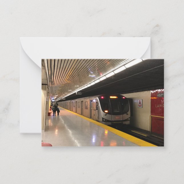 Cartão De Notas TTC Toronto Subway Lawrence Station Note Card (Frente)