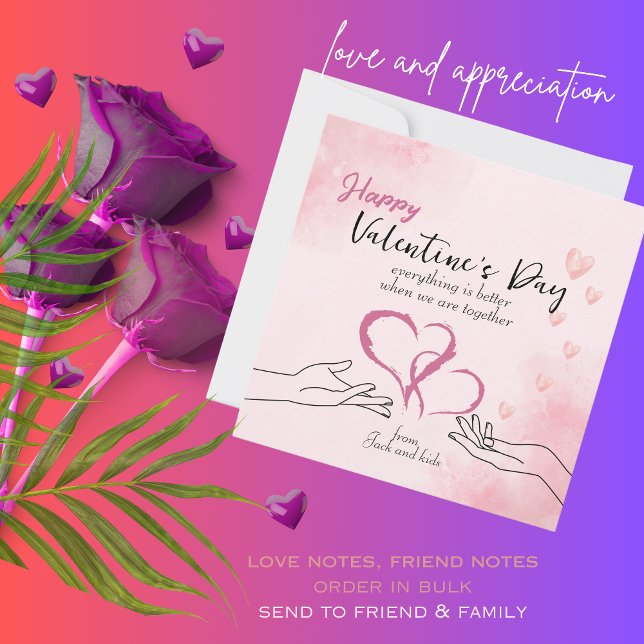 Cartão De Notas Tudo é Melhor no Amor de Valentin (Everything is Better Valentine Love Note Card)