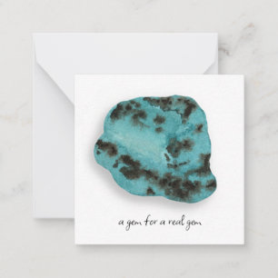 Cartão De Notas *~* TURQUOISE Gemstone AP64 Flat Note Card