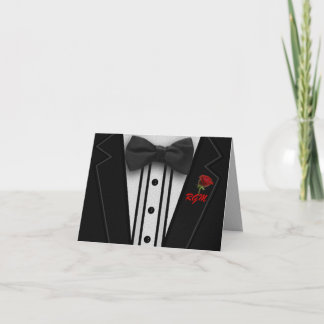 Cartão De Notas Tuxedo with Bow Tie Monogram