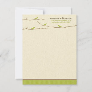 Cartão De Notas Tweet! Tweet! Placas de Nota Simples Personalizada