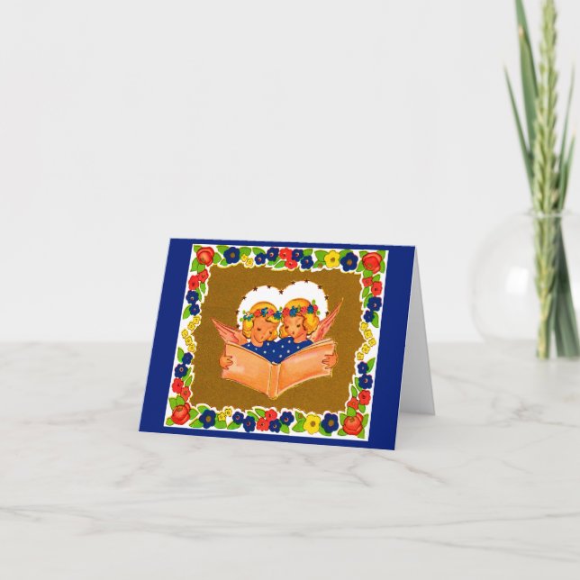 Cartão De Notas two angels singing (Frente)