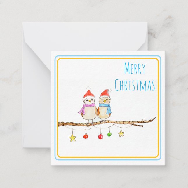 Cartão De Notas Two Little Birds  (Frente)