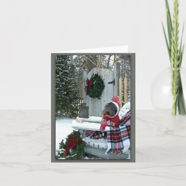 Cartão De Notas Um Adorável Dia dos Invernos (Frente)