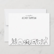 Um Bilhete De Cachorro Fofo Desenho De Animal Cart