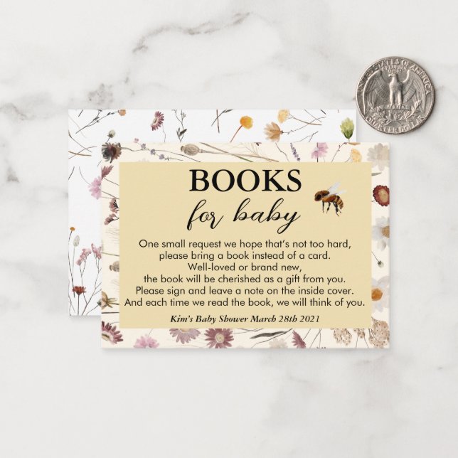 Cartão De Notas Um pouco de livro neutro de gênero para o bebê (Frente/Verso In Situ)