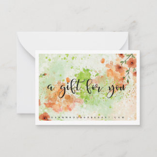 Cartão De Notas Um presente para você