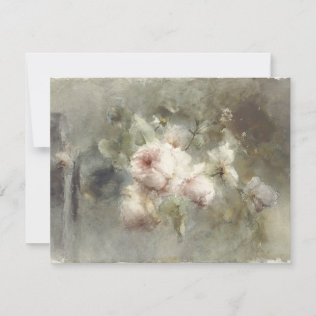 Cartão De Notas Um vaso com rosas de Margaretha Roosenboom (1853 - (Frente)