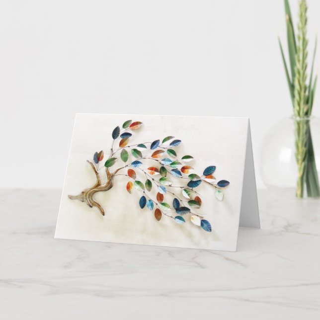 Cartão De Notas Uma árvore de muitas cores (Frente)