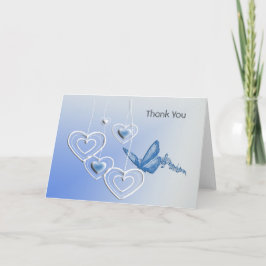 Cartão De Notas Uma borboleta e corações