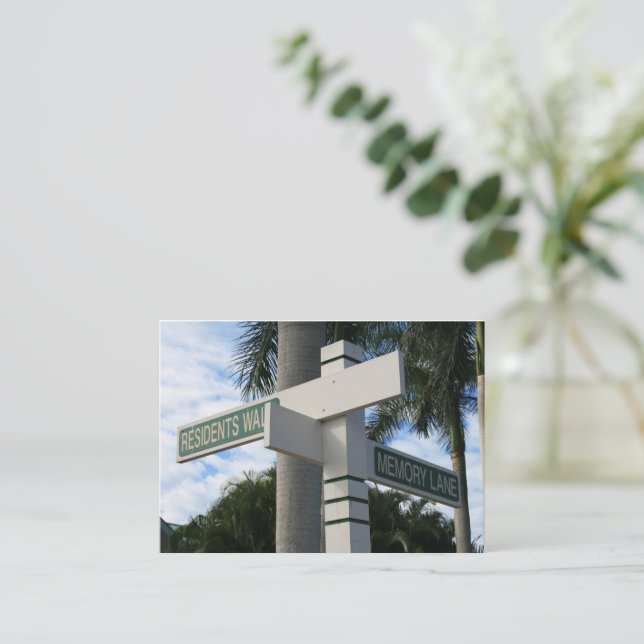 Cartão De Notas uma caminhada pela praia residente (Em pé/Frente)