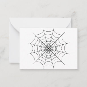 Cartão De Notas Uma Teia de Aranha Simples