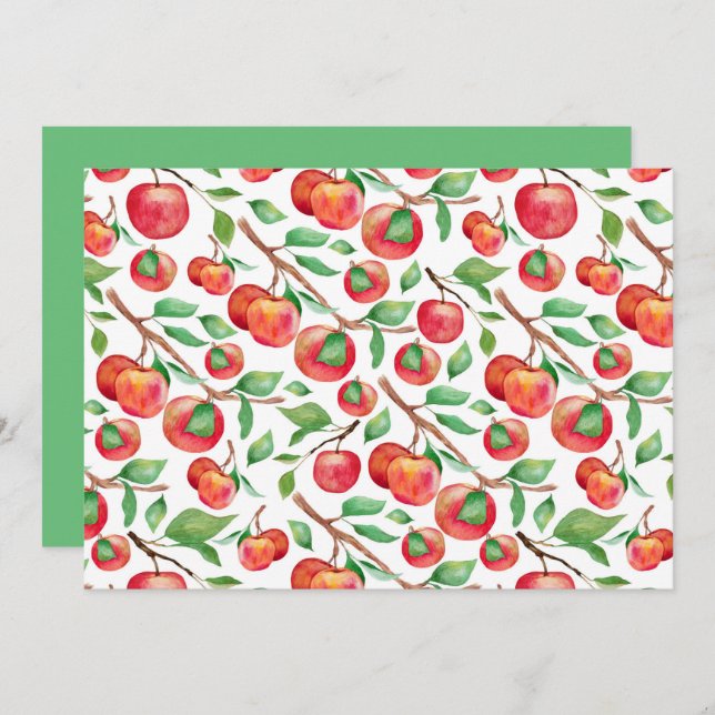 Cartão De Notas Unique Apples Note Card (Frente/Verso)