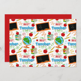 Cartão De Notas Unique Best Teacher Note Card