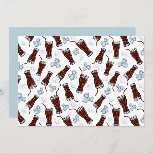 Cartão De Notas Unique Cola Note Card (Frente/Verso)