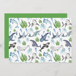 Cartão De Notas Unique Marine Life Note Card