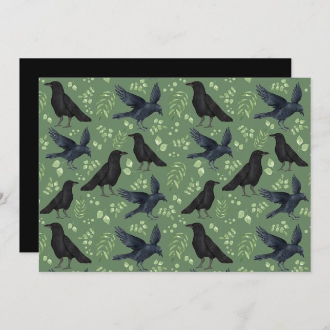 Cartão De Notas Unique Note Card in Green (Frente/Verso)