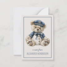 Ursinho de Bebê Azul Náutico Personalizado