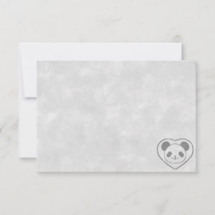 Cartão De Notas Urso Panda de Desenho Animado Fofo Aquarela Person