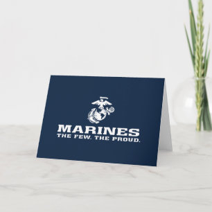 Cartão De Notas USMC O Pouco Logotipo Orgulhoso Empilhado - Branco