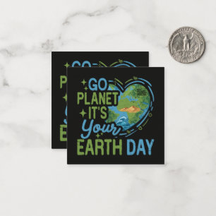 Cartão De Notas Vá Planeta É Seu Dia da Terra
