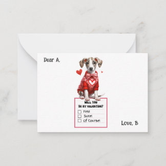 Cartão De Notas Valentine de cachorro Jack Russell personalizável 