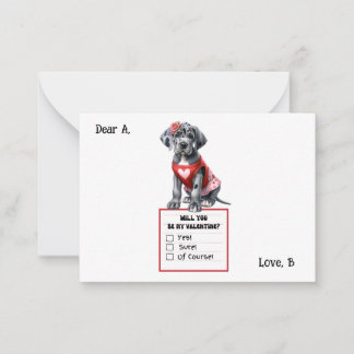 Cartão De Notas Valentine do Cão Dálmata Personalizável