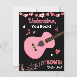 Cartão De Notas valentine Você é demais Guitarra Crianças Sala de