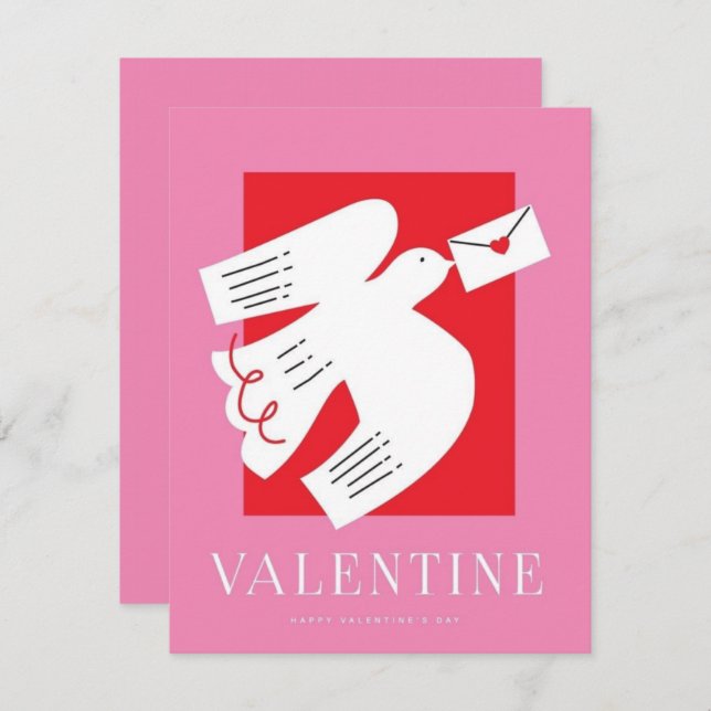 Cartão De Notas Valentine's Day  Be Mine Valentine's Day Card (Frente/Verso)