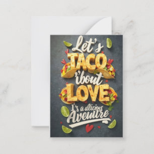 Cartão De Notas Vamos Taco 'Bout Love - Uma Aventura Deliciosa