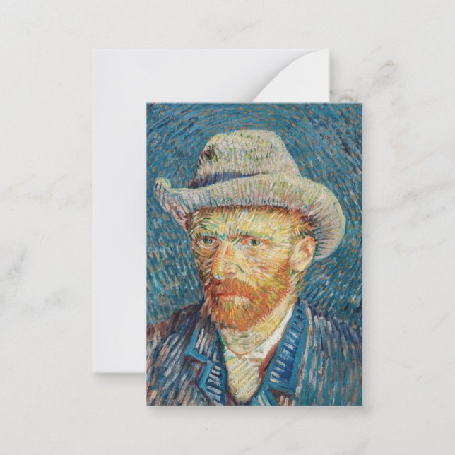 Cartão De Notas Van Gogh - Autorretrato com um chapéu de feltro de (Frente)