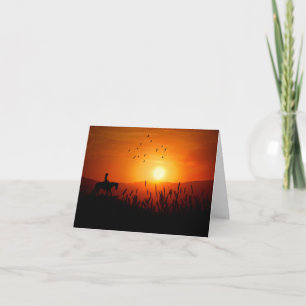 Cartão De Notas Vaqueira do Pôr do Sol em um Passeio de Cavalo pel