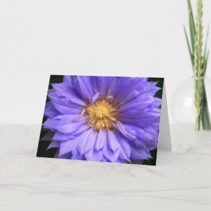 Cartão De Notas Vazio Dentro Bonito Roxo Elegante Floral Dobrado