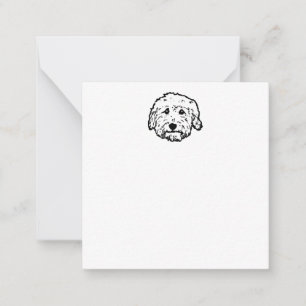 Cartão De Notas Vazio Goldendoodle Notecard - personalize-o
