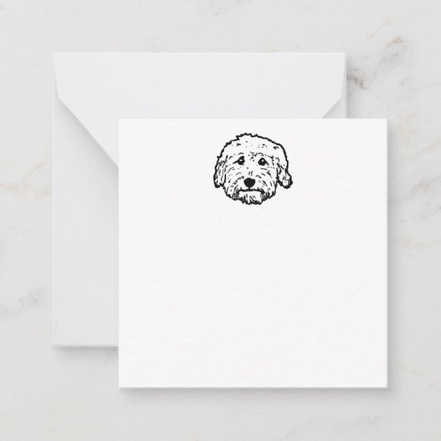 Cartão De Notas Vazio Goldendoodle Notecard - personalize-o (Frente)