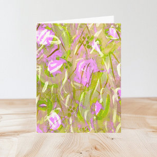 Cartão De Notas Vazio Notecard All Occasion Green Modern Art