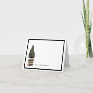 Cartão De Notas Vazio Personalizado Floral de Árvore Tópica Elegan