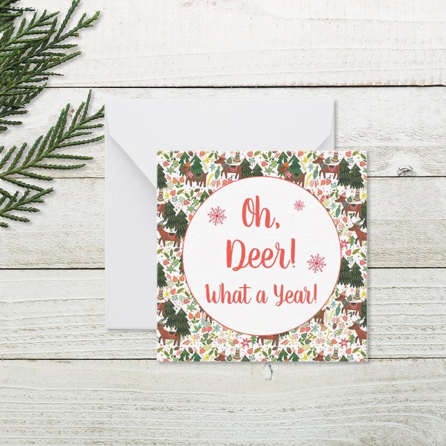 Cartão De Notas Veado Que Feriado Engraçado (Criador carregado)