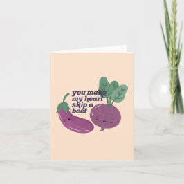Cartão De Notas Veggie Pun: Você faz meu coração pular uma beterra