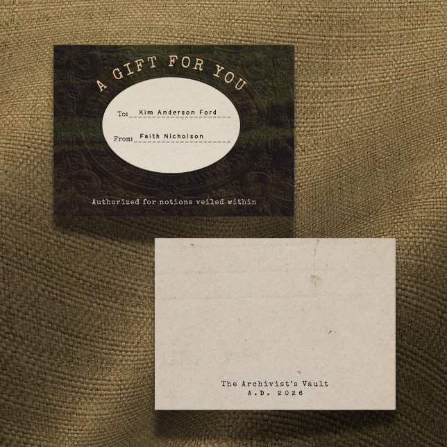 Cartão De Notas Veiled Notions Graduation Gift Card Insert Card (Criador carregado)